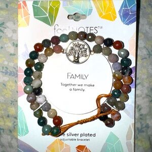 Footnotes Family Womens Multi Color Jasper Round Beaded Bracelet